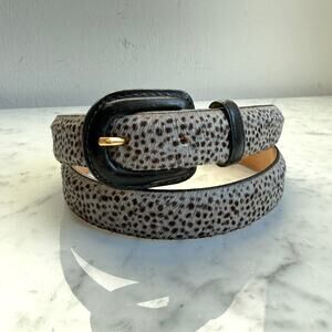 Talbots Black and White Patterned Belt